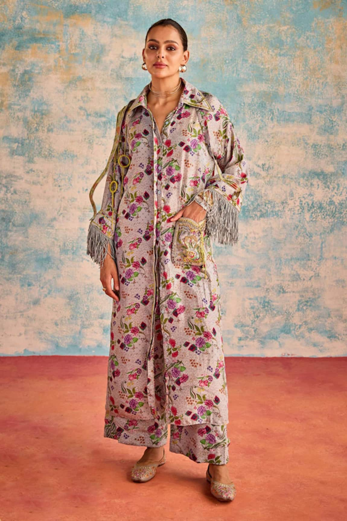 Priyanka Singh Floral Print Tunic With Pant