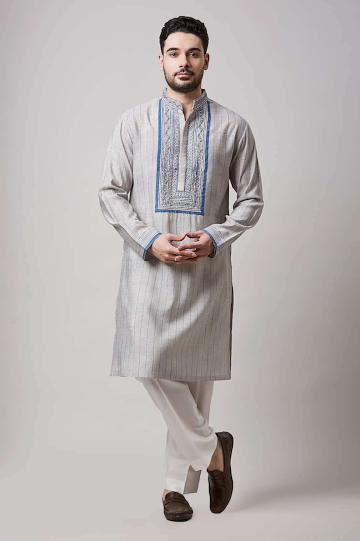 Sanjev Marwaaha Zig Zag Print Kurta & Pant Set