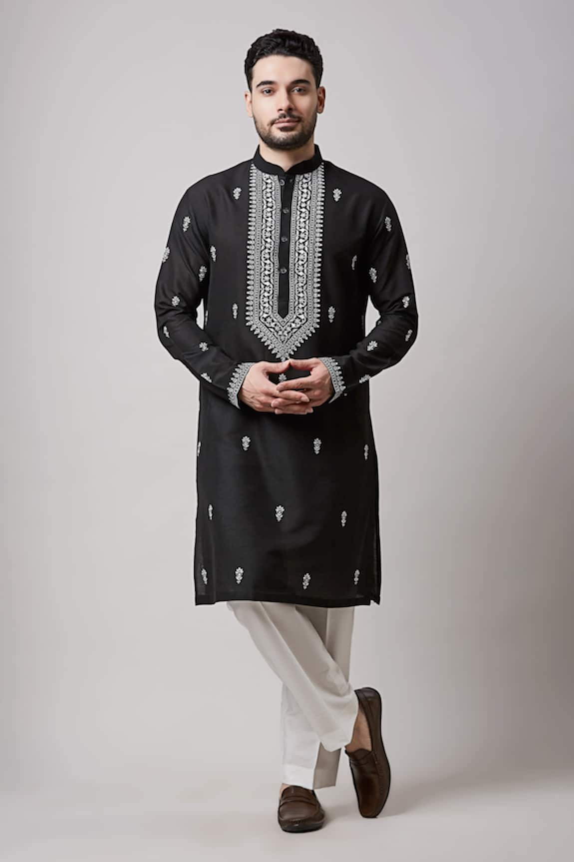 Sanjev Marwaaha Embroidered Kurta & Pant Set