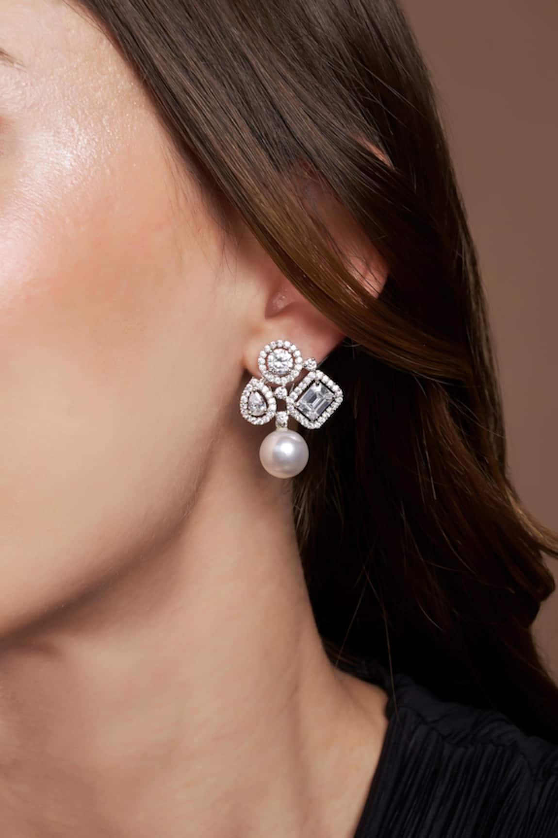 The Jewel Factor Bellissima Crystal Embellished Earrings