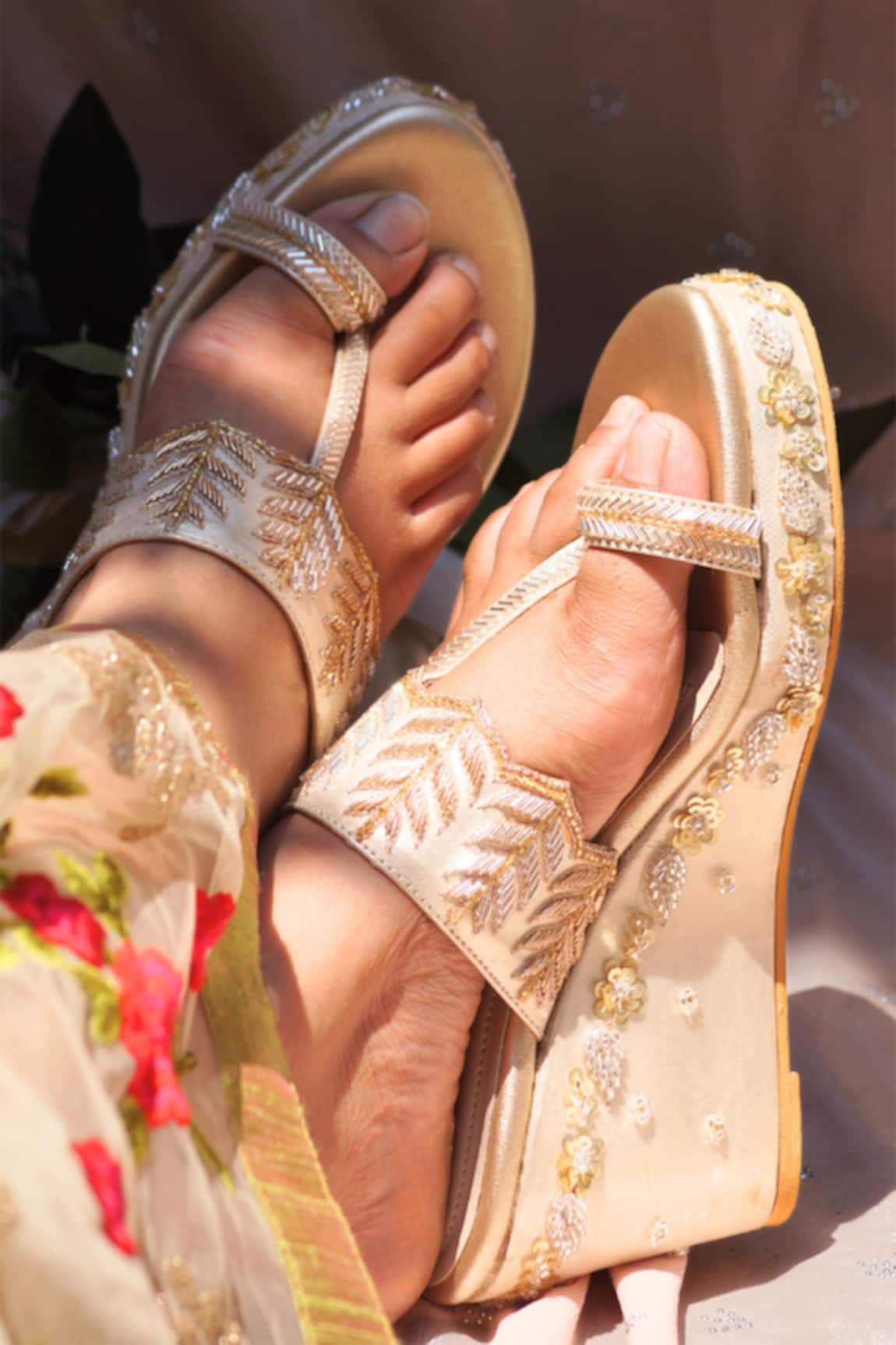 Shradha Hedau Footwear Couture Samira Embellished Kolhapuri Wedges