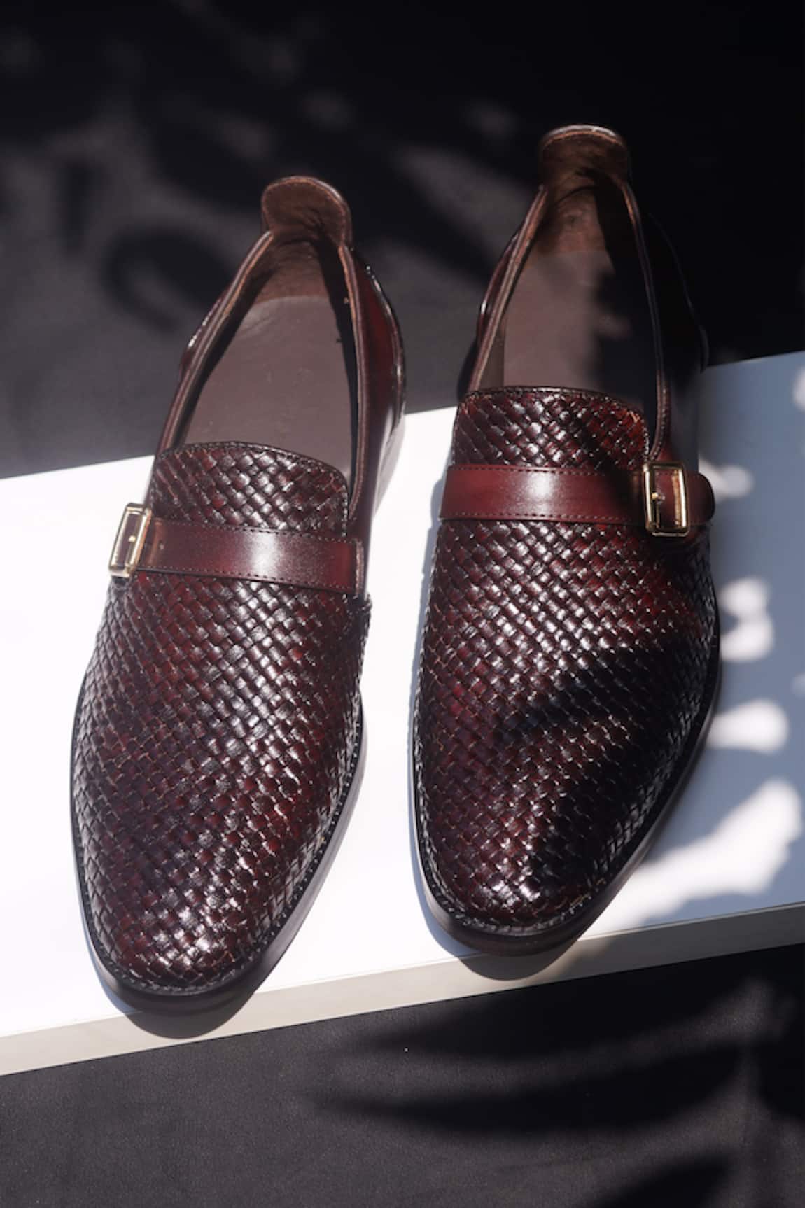 Shradha Hedau Footwear Couture Basket Weave Textured Moccasins