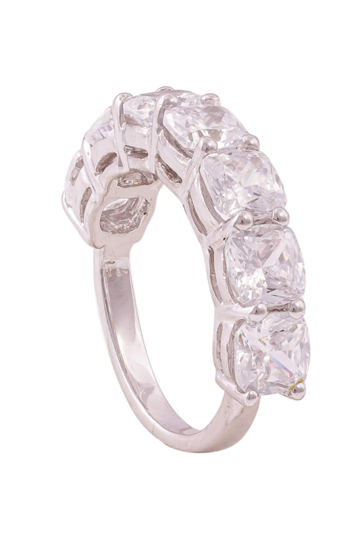 PRATA Cushion Shape Half Eternity Ring