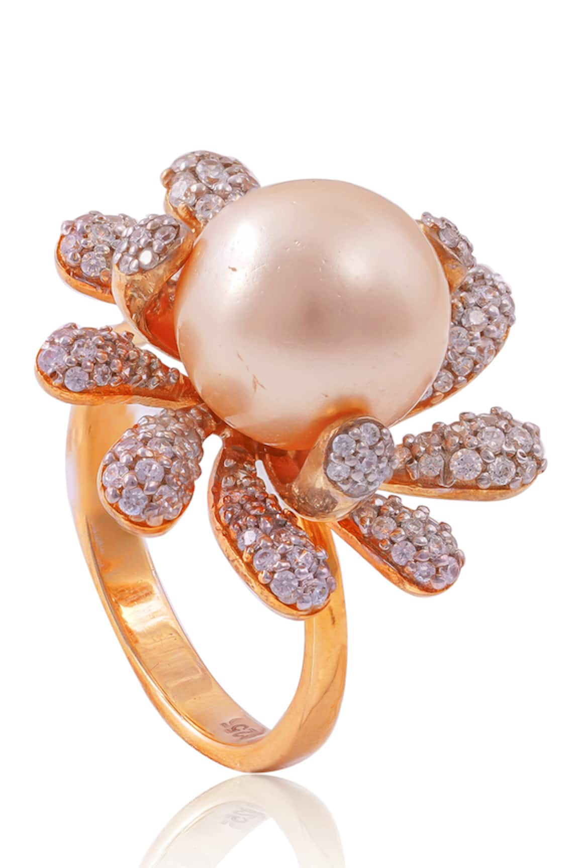 PRATA Pearl Florido Ring