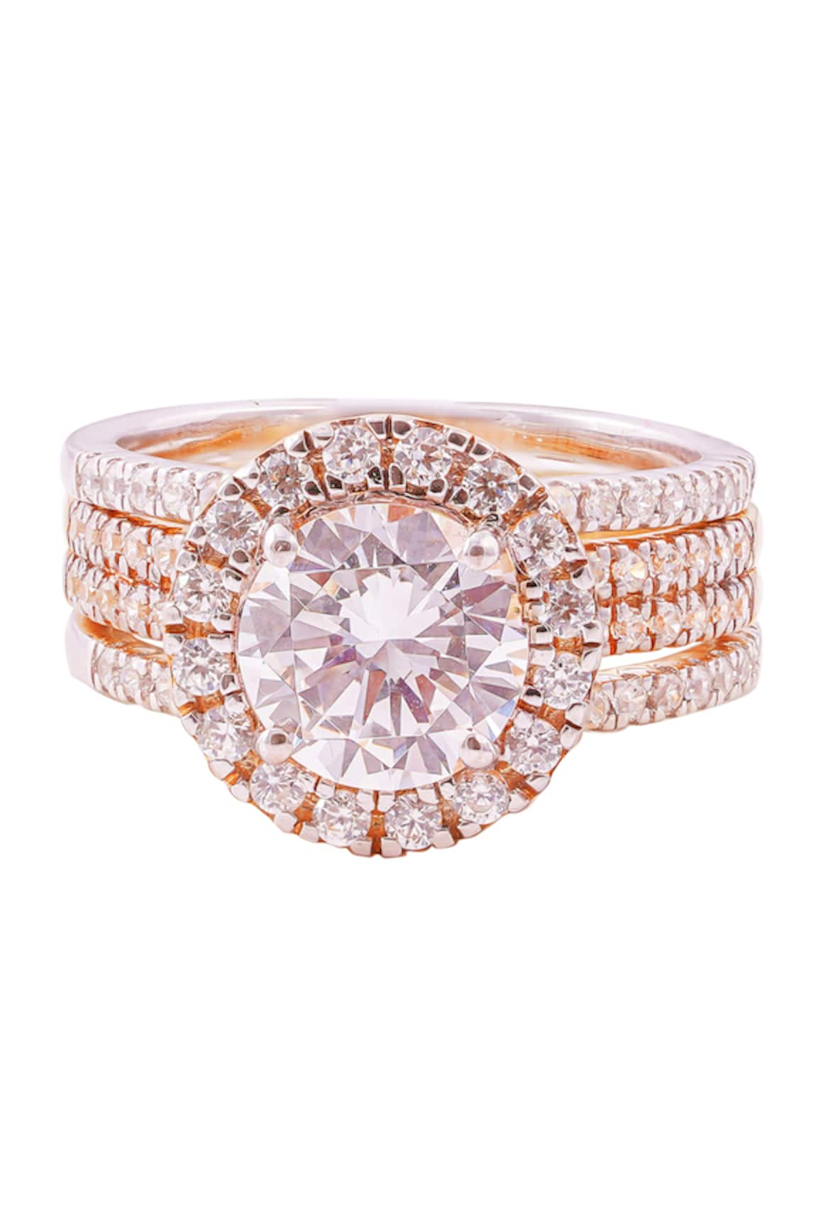 PRATA Beatrix Duo Tone Solitaire Ring