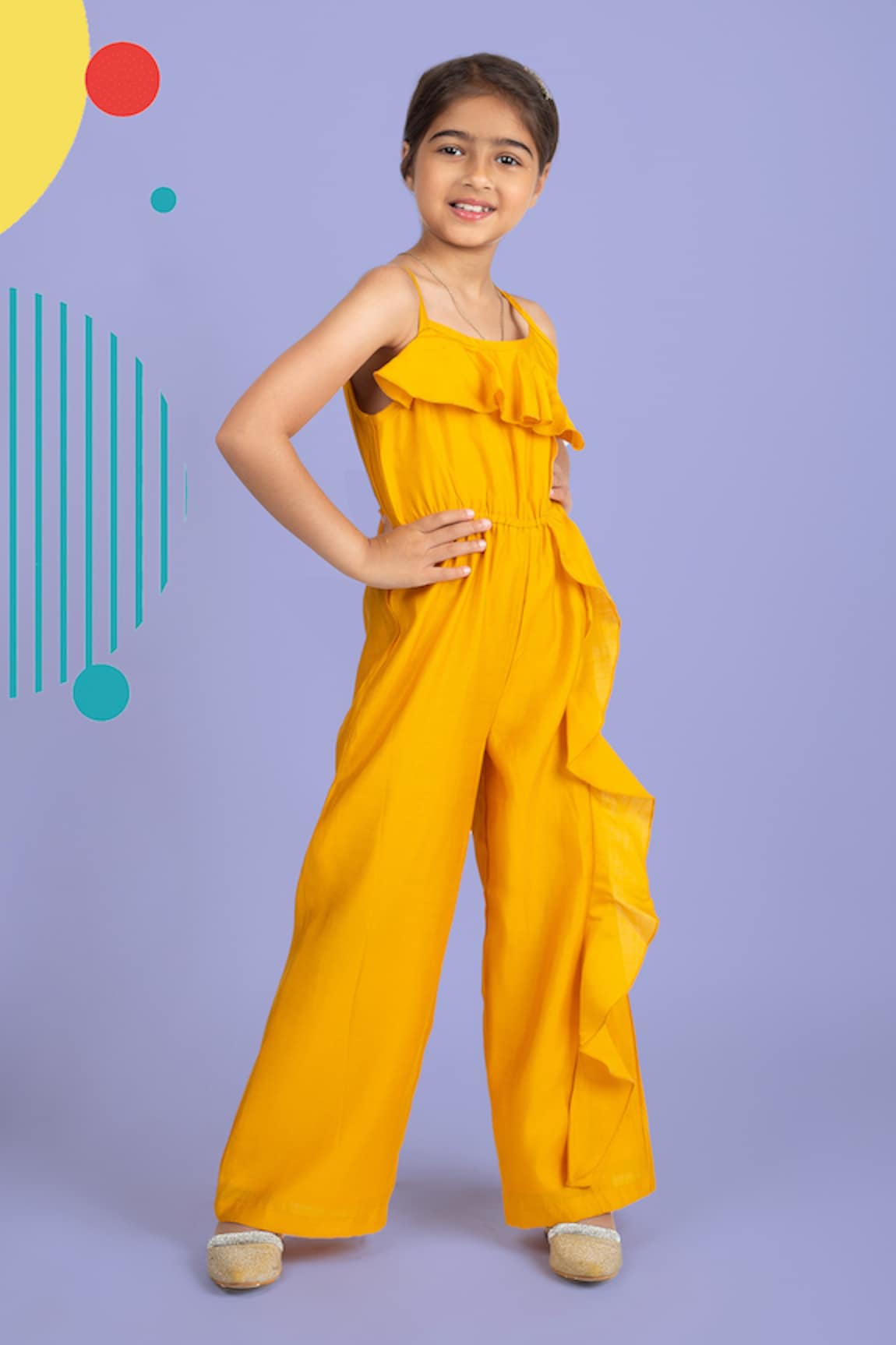 Jelly Jones Solid Ruffled Jumpsuit