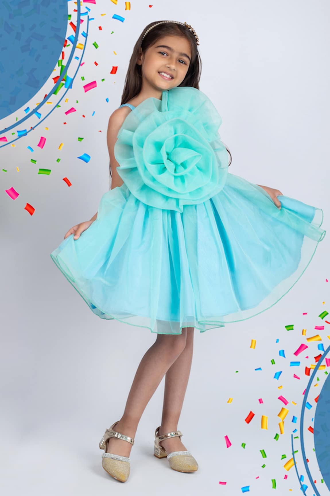 Jelly Jones Rosette Embellished Dress