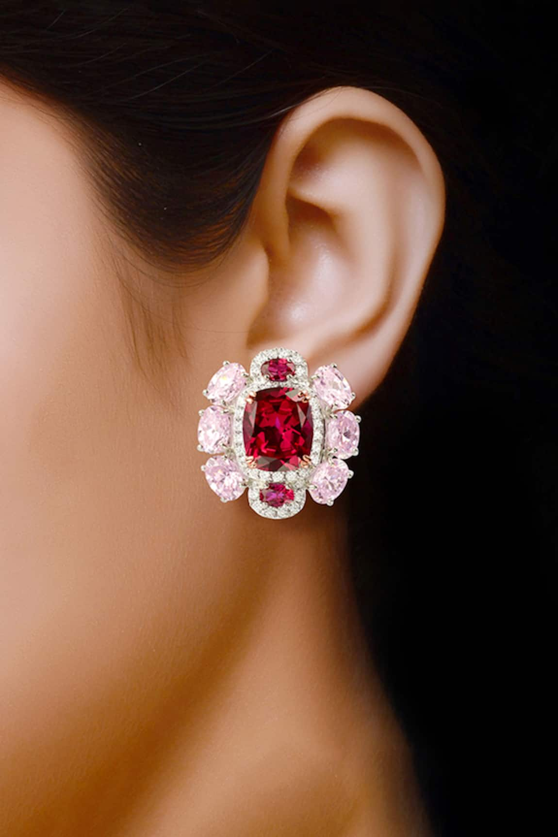 Tsara Crystal Embellished Stud Earrings