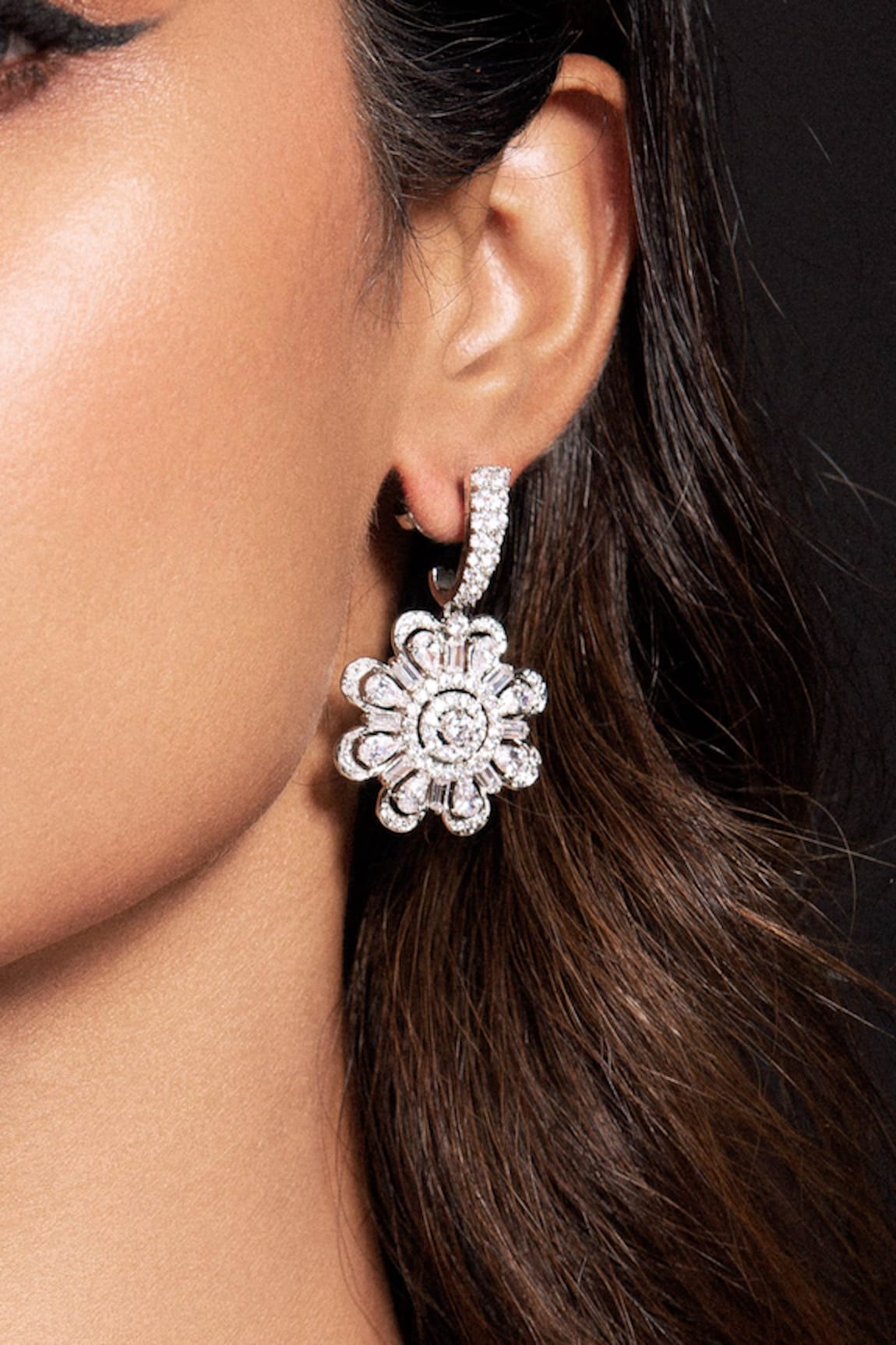 Tsara Floral Carved Cutwork Earrings