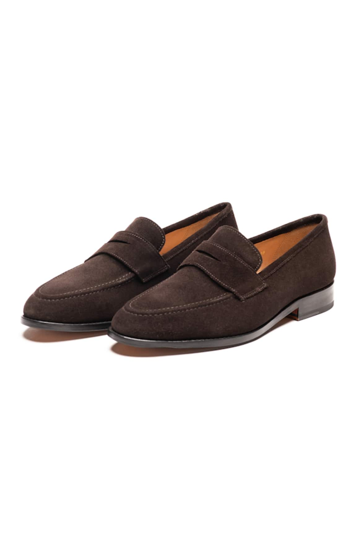 3DM LIFESTYLE Penny Leather Panel Detail Loafers