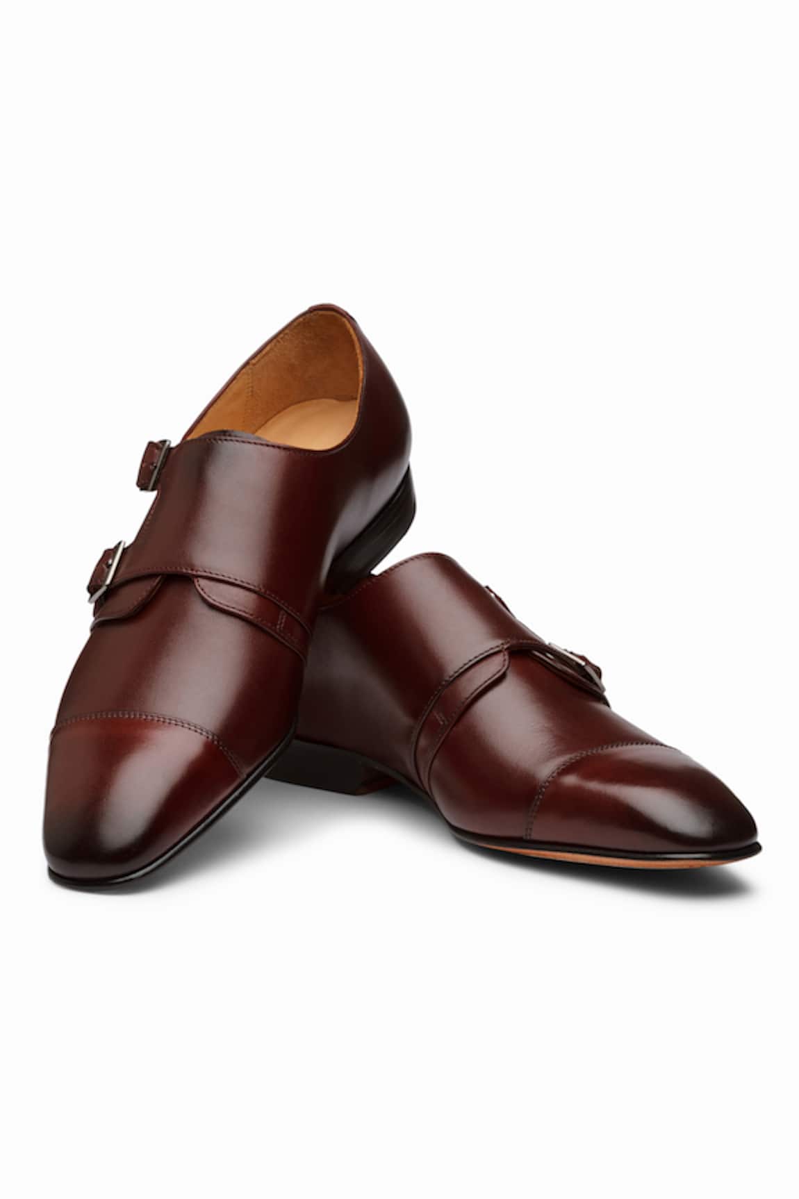 3DM LIFESTYLE Off-Centred Double Monk Strap Shoes