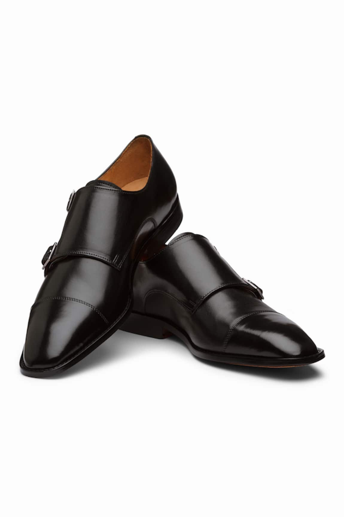 3DM LIFESTYLE Leather Double Monk Strap Shoes
