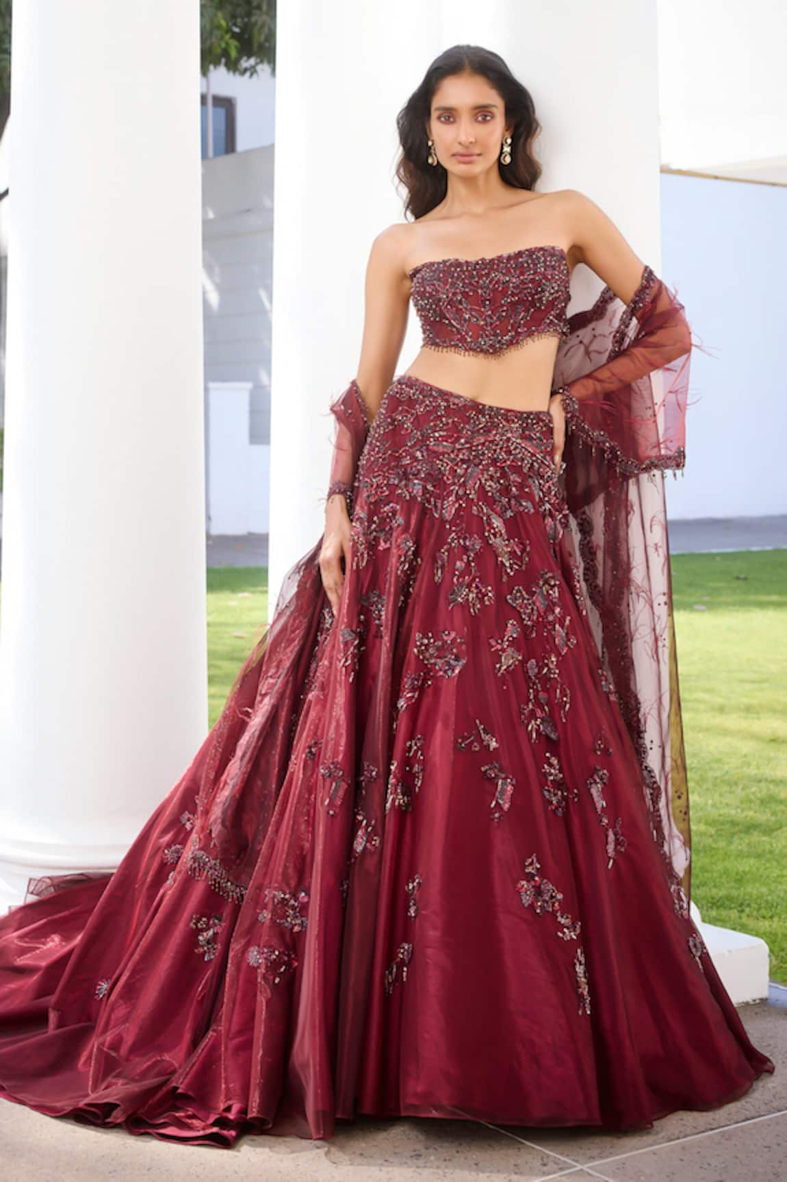 Dolly J Eliora Sequin Embroidered Lehenga Blouse Set