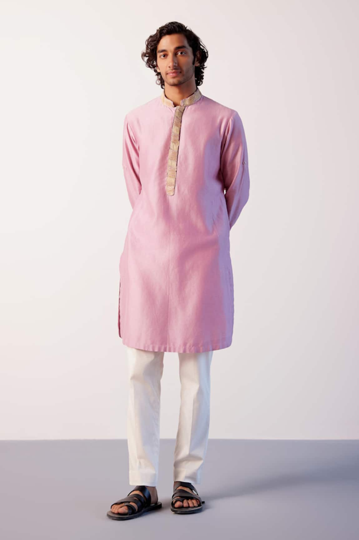 Devnaagri Silk Chanderi Kurta & Pant Set