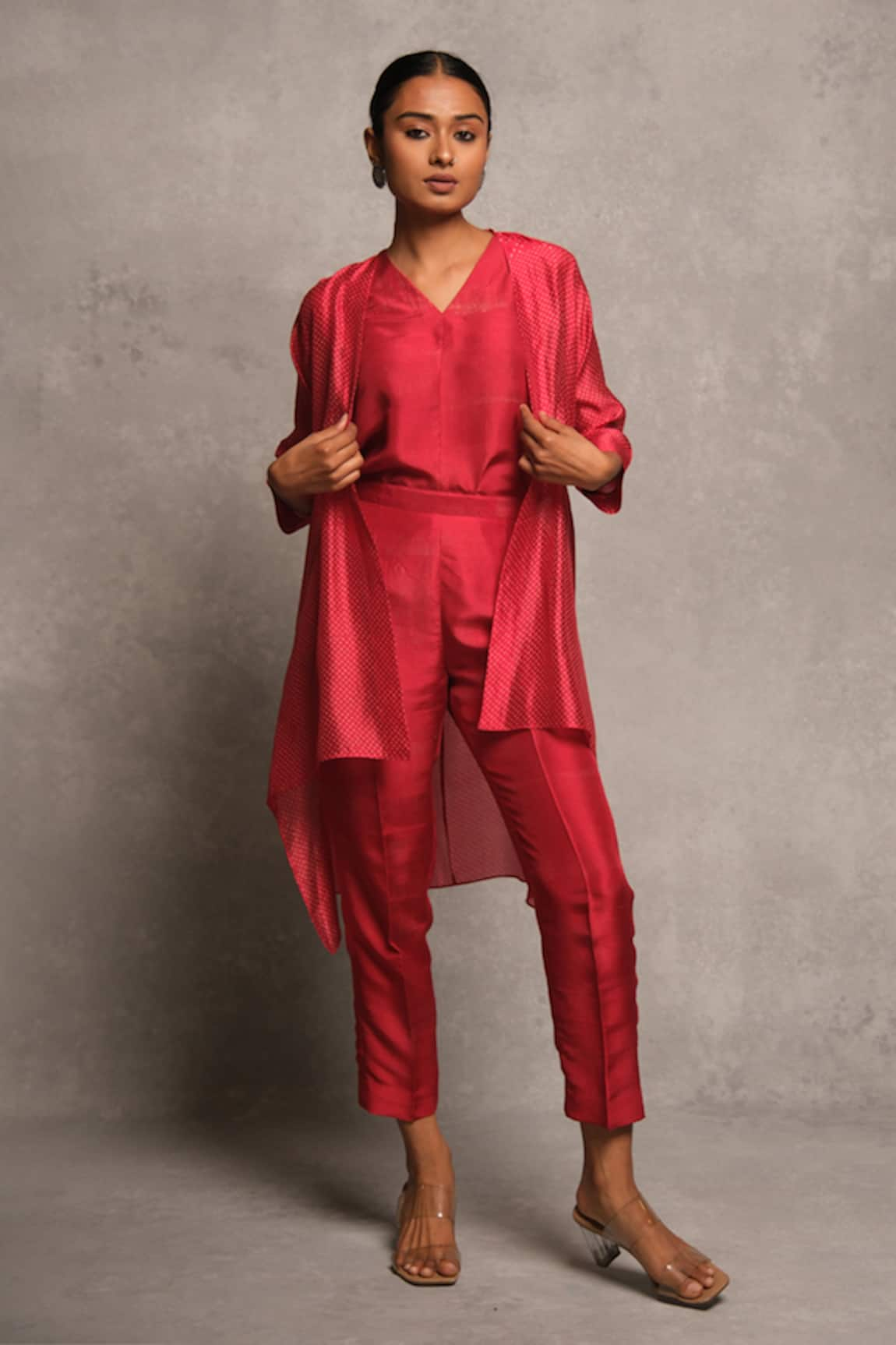 Avni Bhuva Shinto Asymmetric Cape Pant Set