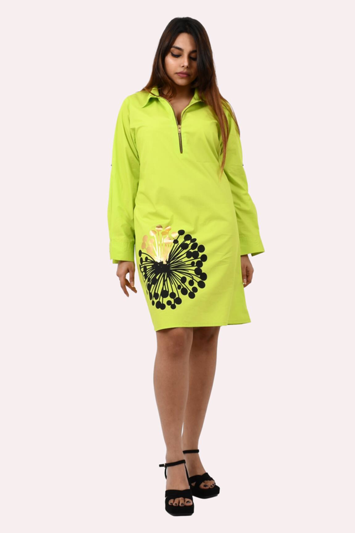 Richaa Goenka Flower Print Shirt Dress