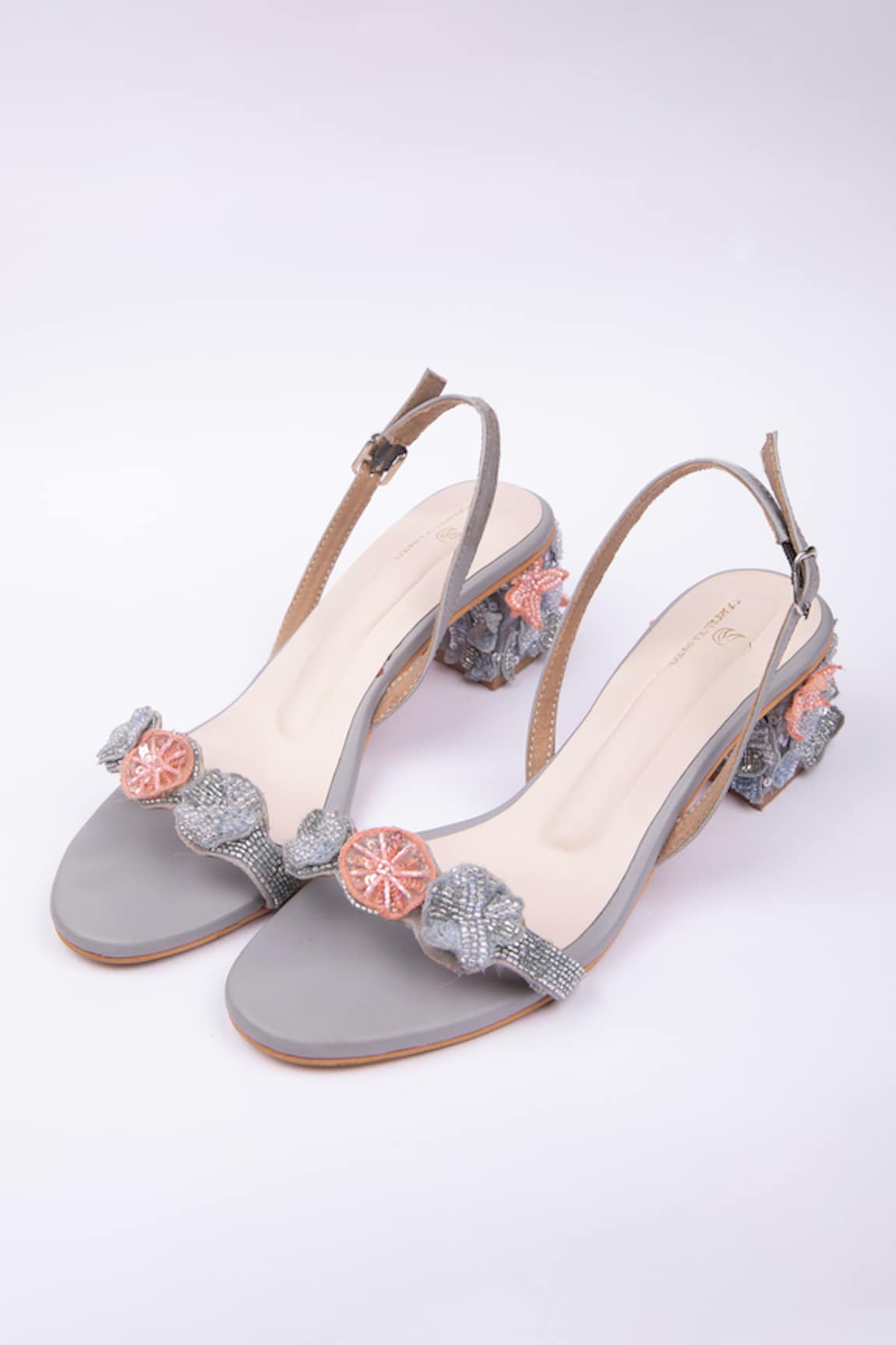 Schon Zapato 3D Floral Embroidered Heels