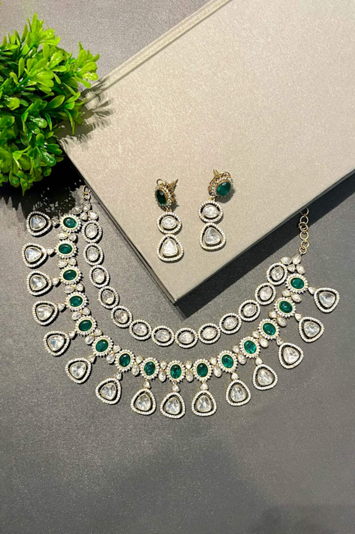 Prestones Stone Embellished Necklace Set