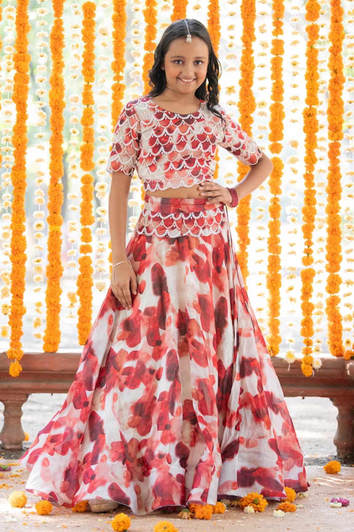 Kirti Agarwal - Pret N Couture Abstract Print Embroidered Lehenga Set