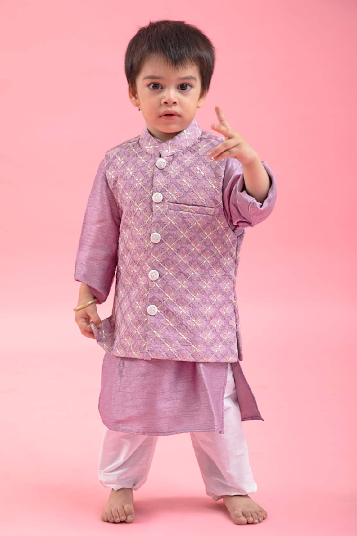 Kirti Agarwal - Pret N Couture Embroidered Nehru Jacket & Kurta Set