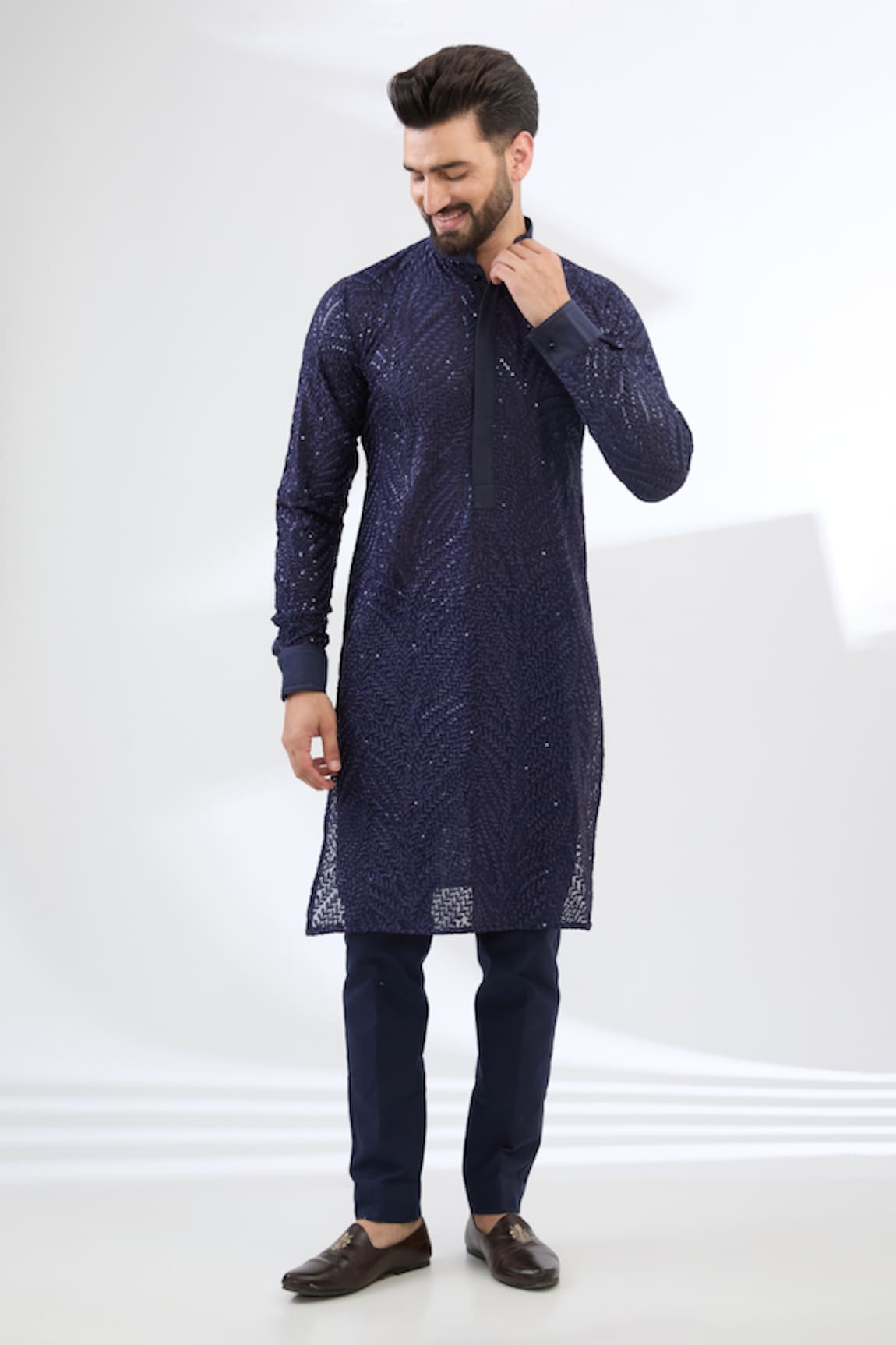 Rabani & Rakha Embroidered Kurta & Pant Set