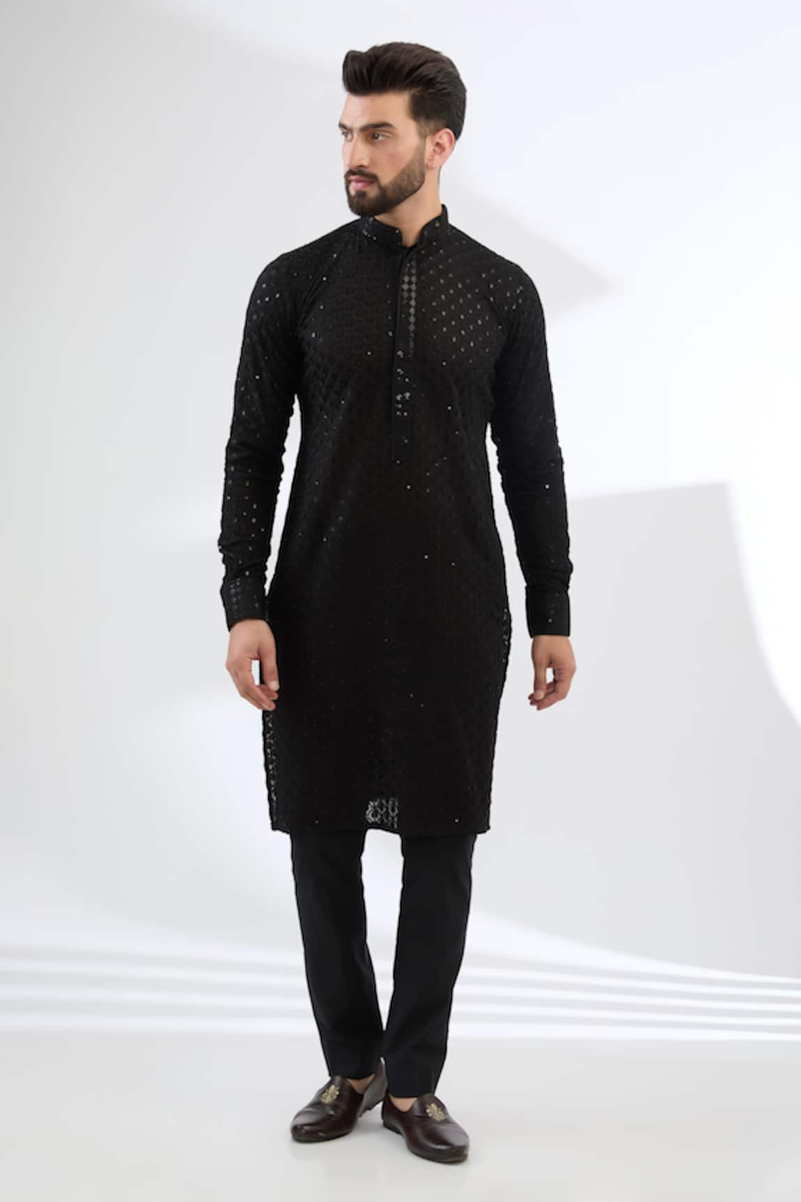 Rabani & Rakha Thread Embroidered Kurta & Pant Set