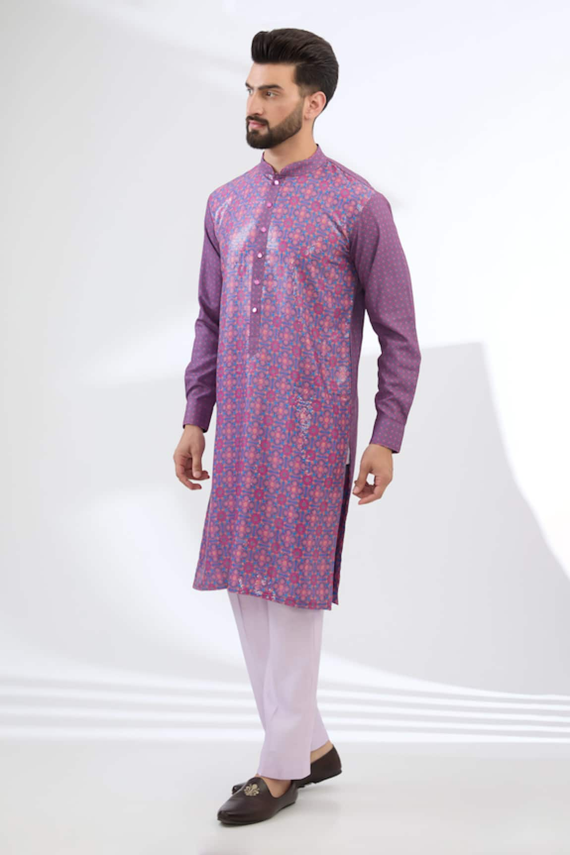 Rabani & Rakha Floral Print Kurta & Pant Set