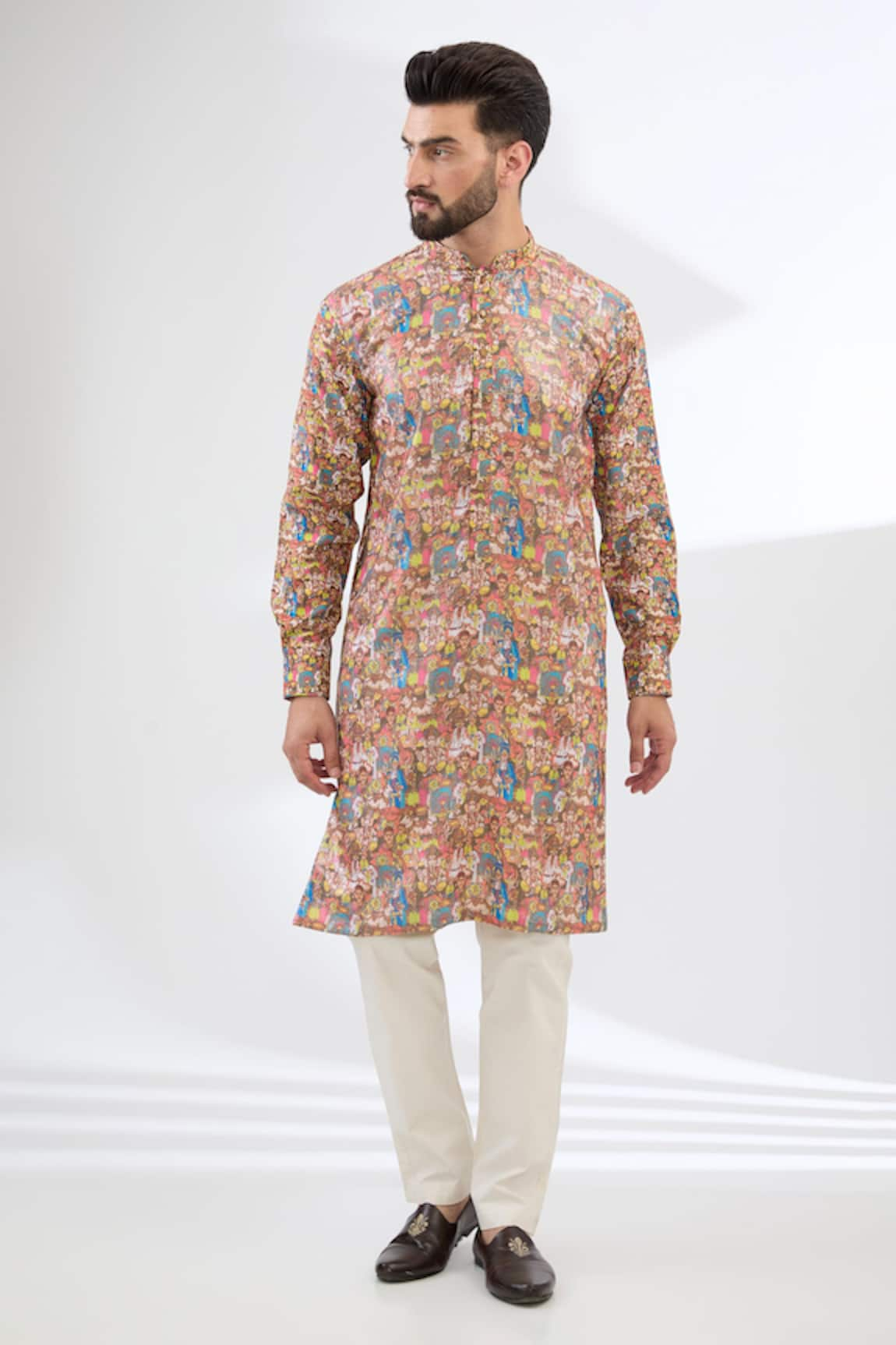 Rabani & Rakha Ganesha Print Kurta & Pant Set