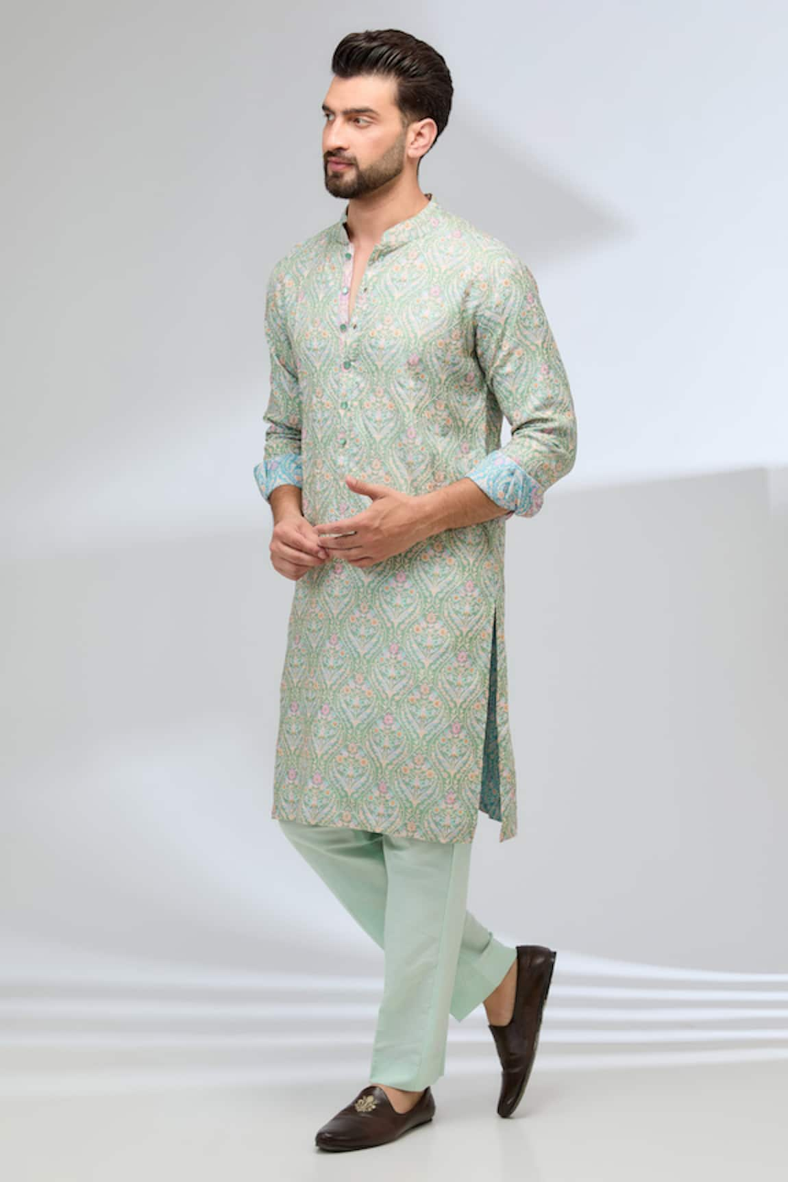 Rabani & Rakha Printed & Embroidered Kurta Set