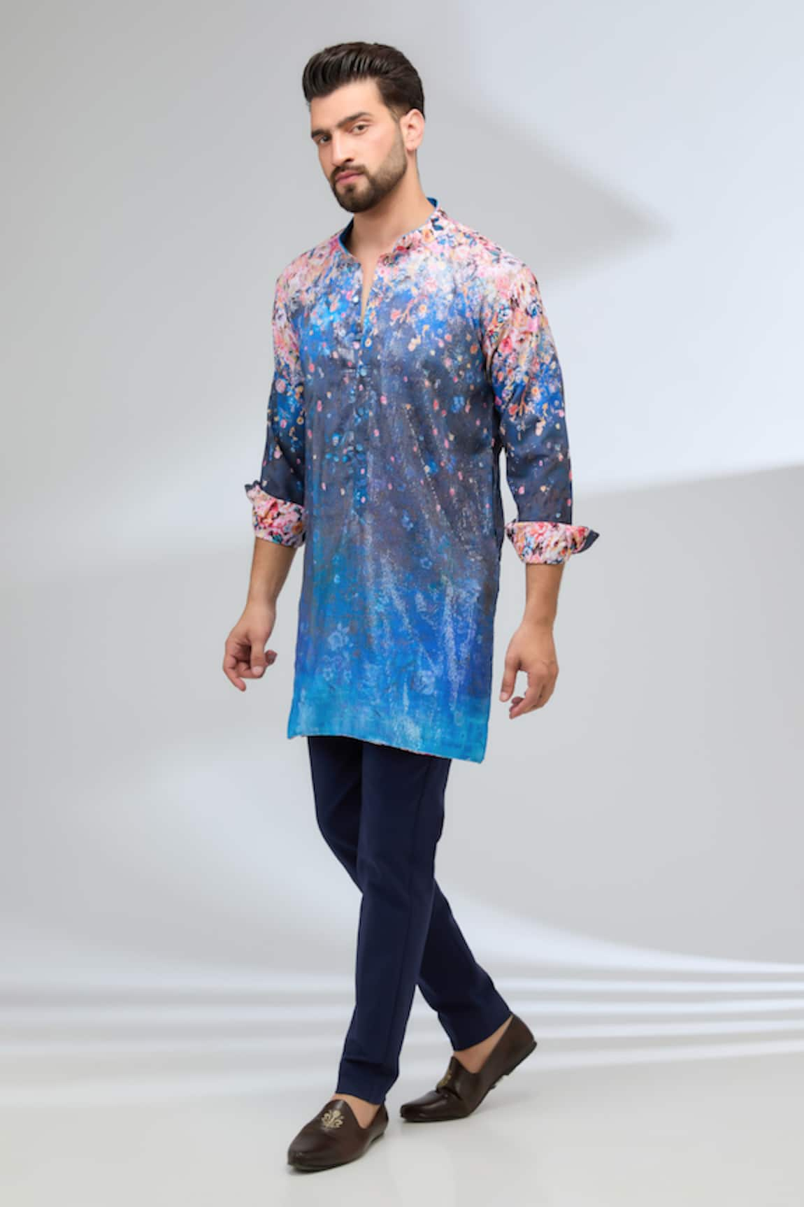 Rabani & Rakha Floral Print Kurta & Pant Set