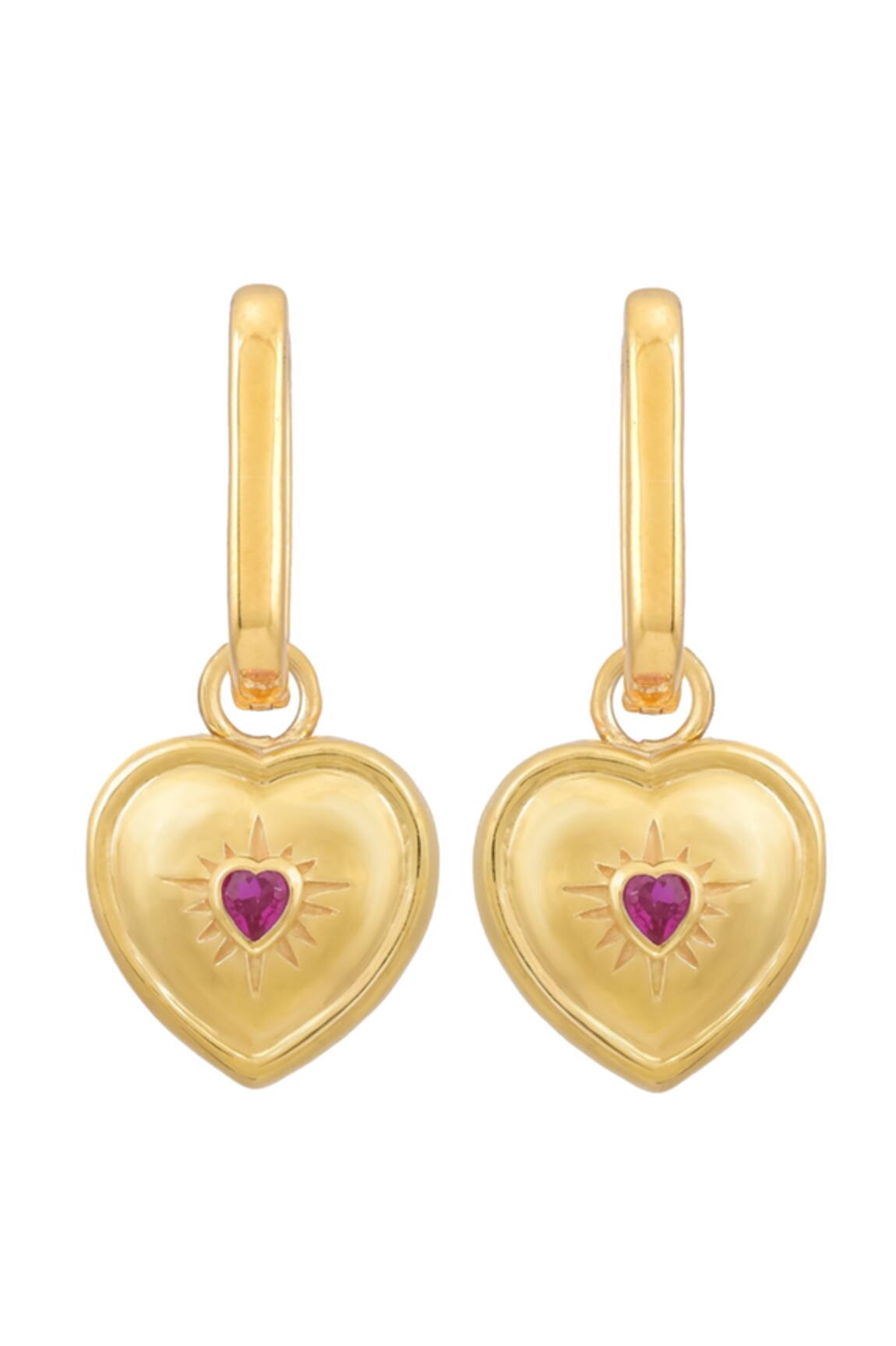 Ruuh Studios Serenity Heart Earrings