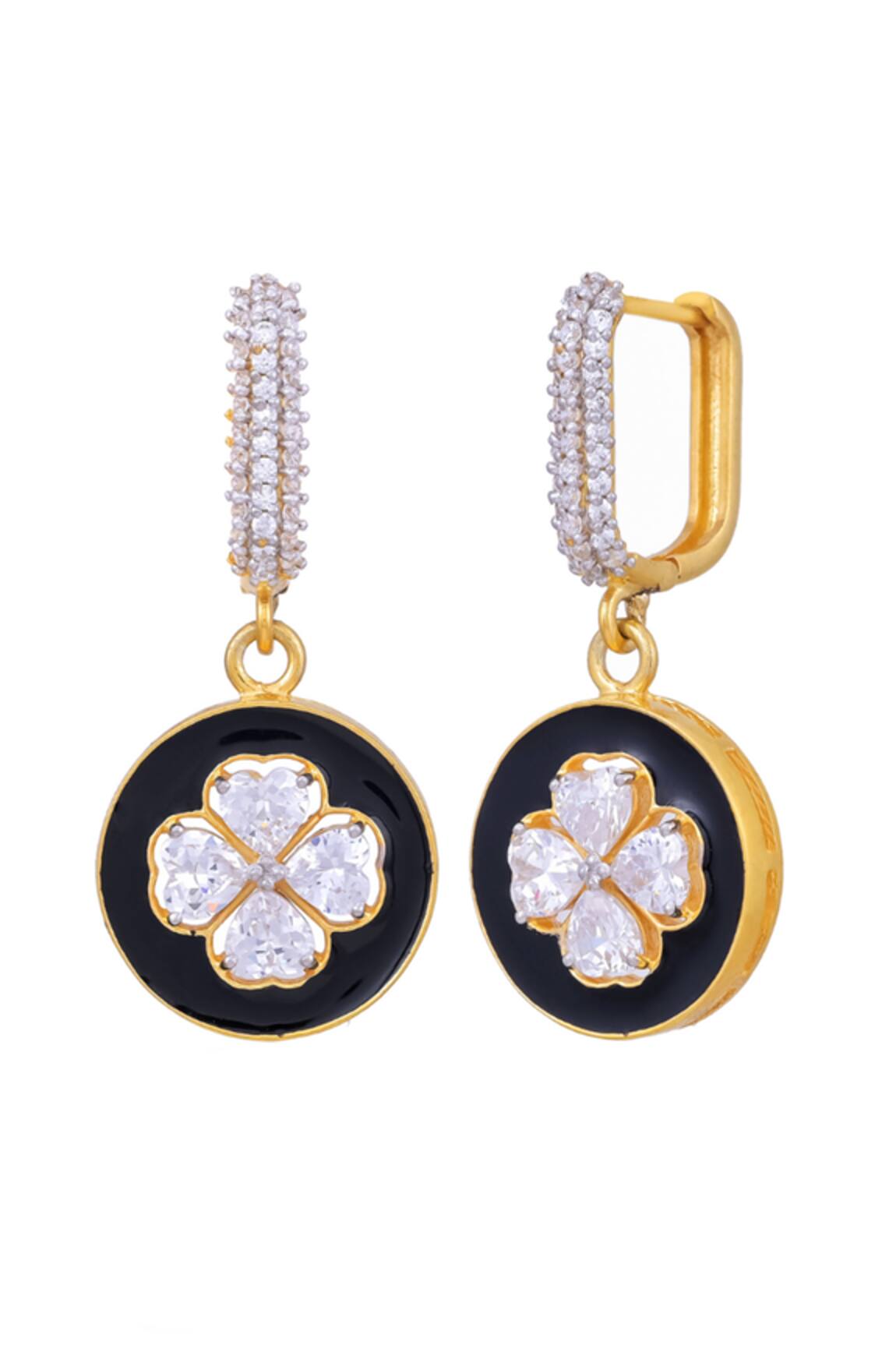 Ruuh Studios Enamel Embellished Earrings