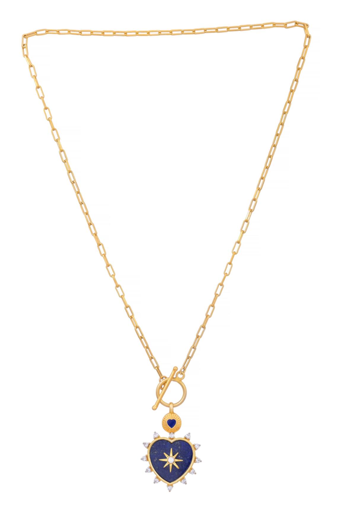 Ruuh Studios Celestial Heart Shapped Pendant Necklace