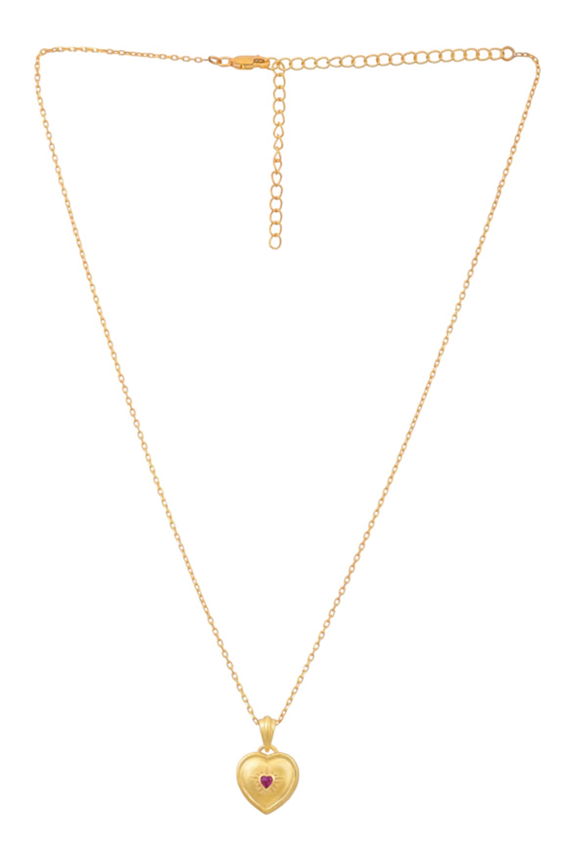 Ruuh Studios Sparkle Heart Pendant Necklace