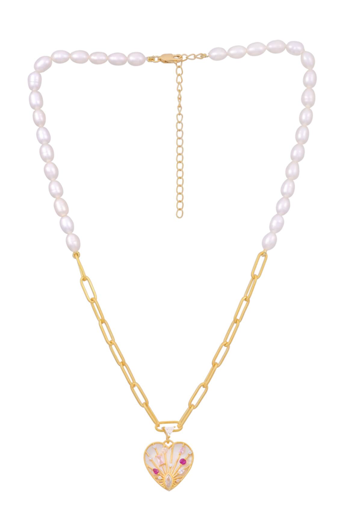 Ruuh Studios Glow Radiance Heart Shaped Pendant Necklace