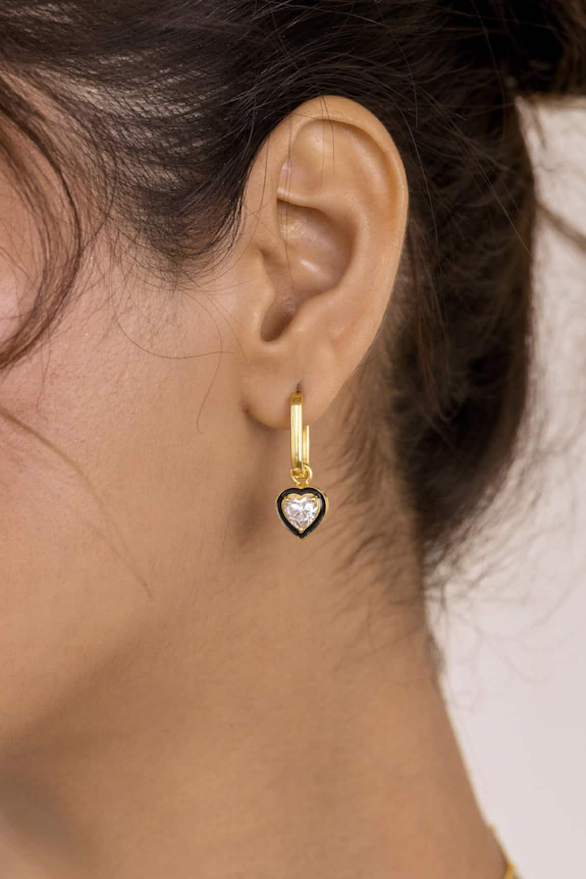 Ruuh Studios Heavenly Heart Shaped Drop Earrings