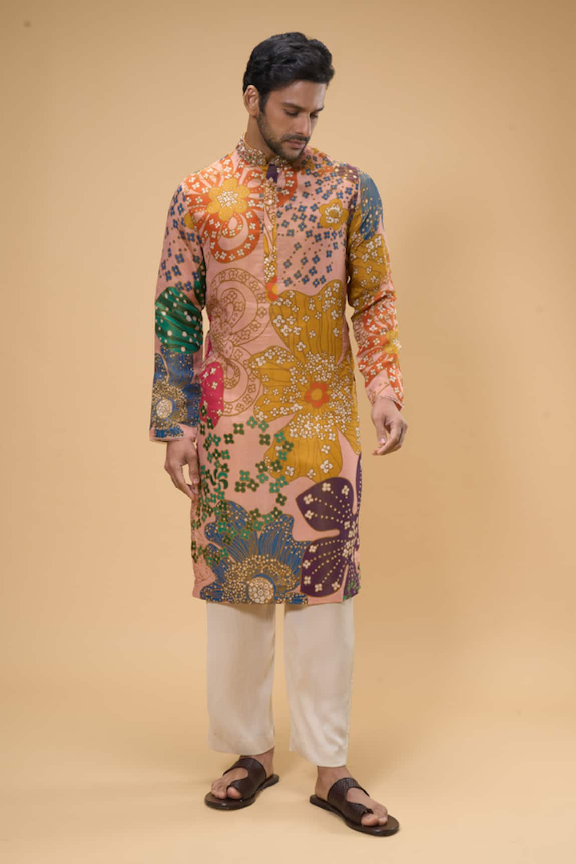 Taavare Floral Abstract Print Kurta With Pant