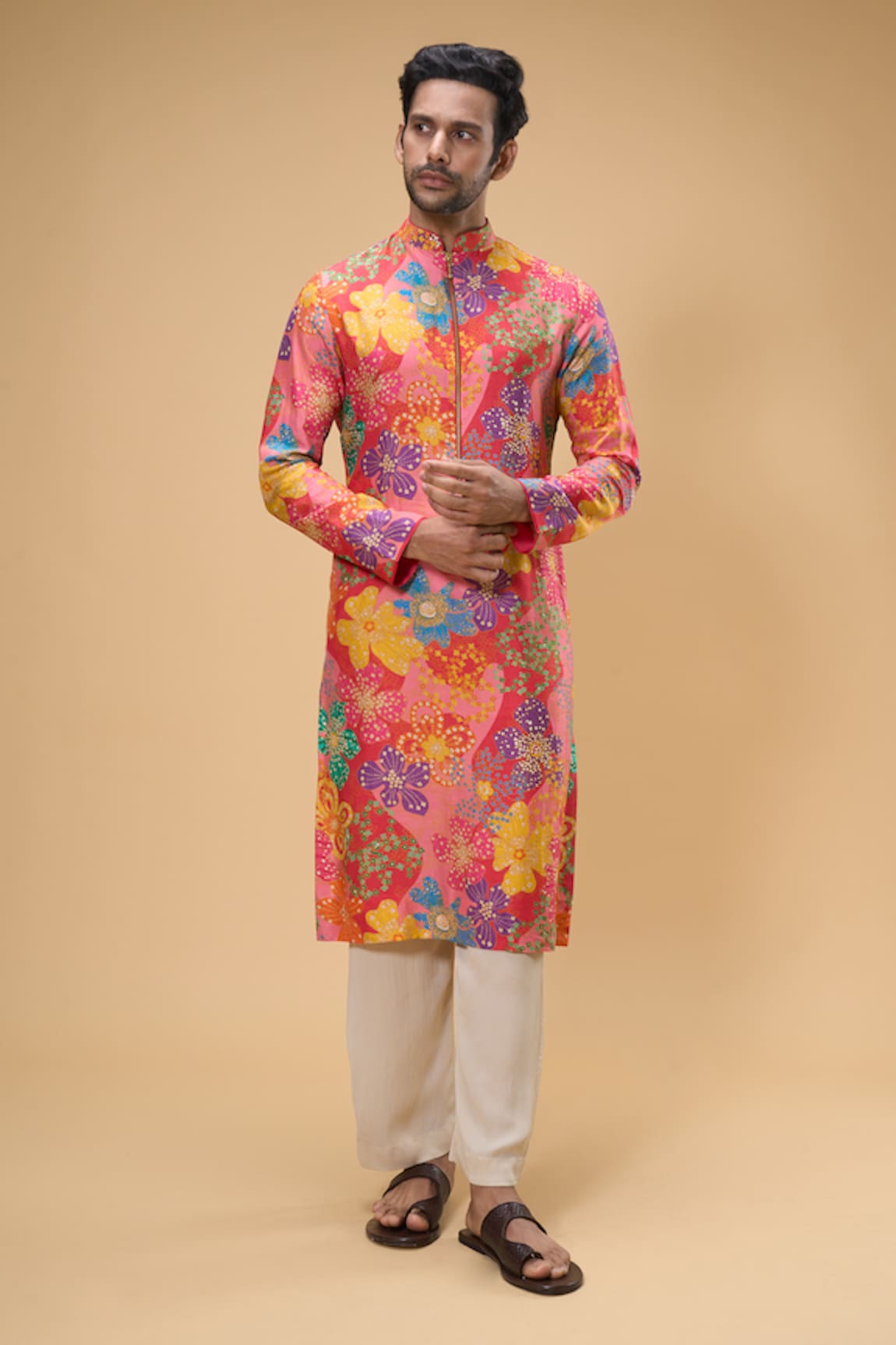 Taavare Floral Print Kurta With Pant