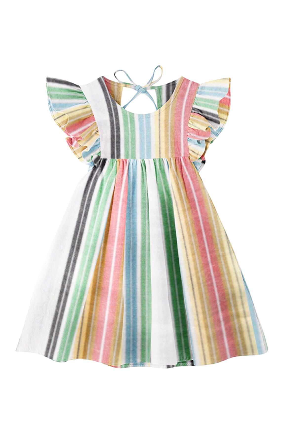 The Baby Atelier Cotton Fit & Flared Striped Night Dress