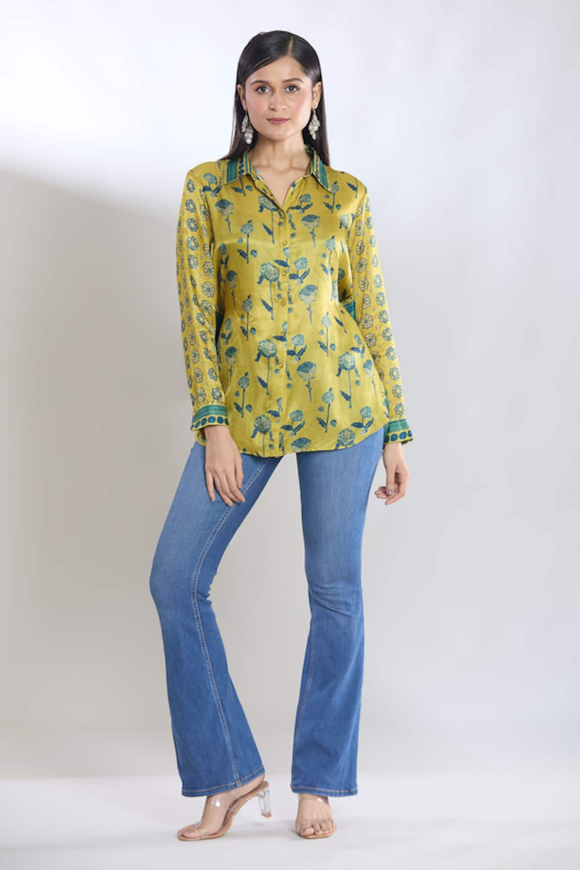 SHRADDHA RAMBHIA Floral Print Asymmetric Shirt