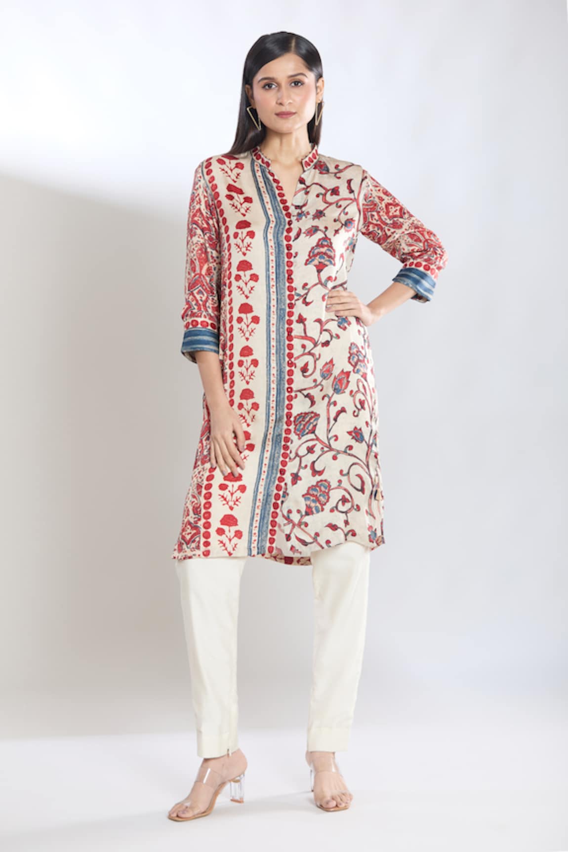 SHRADDHA RAMBHIA Floral Print Long Kurta