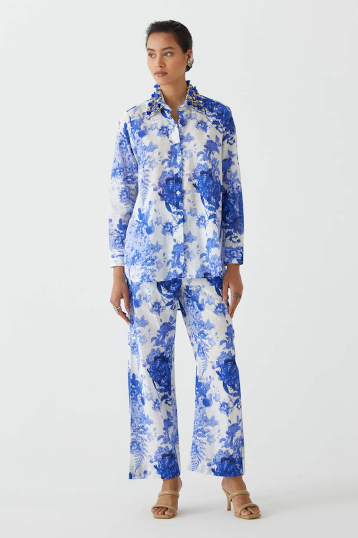 Studio Rigu Chinz Floral Print Shirt With Pant