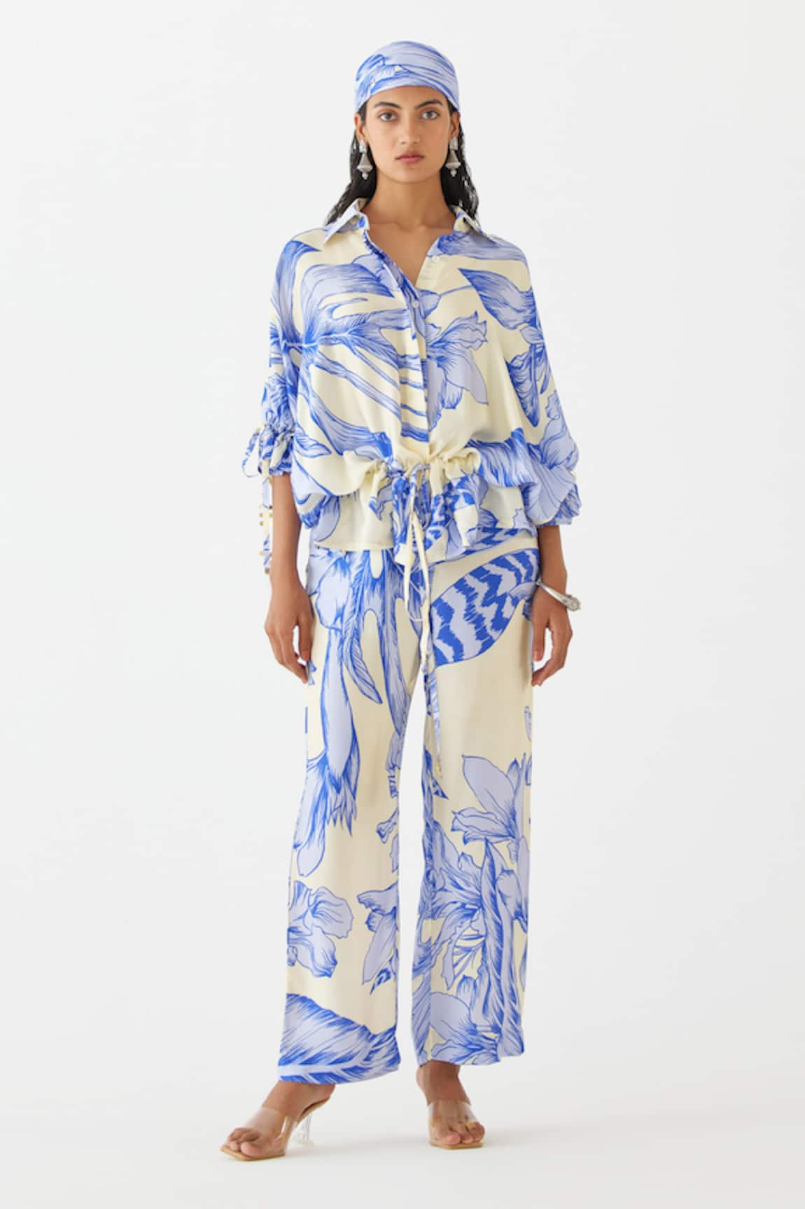 Studio Rigu Contrast Aphrodite Print Shirt With Trouser