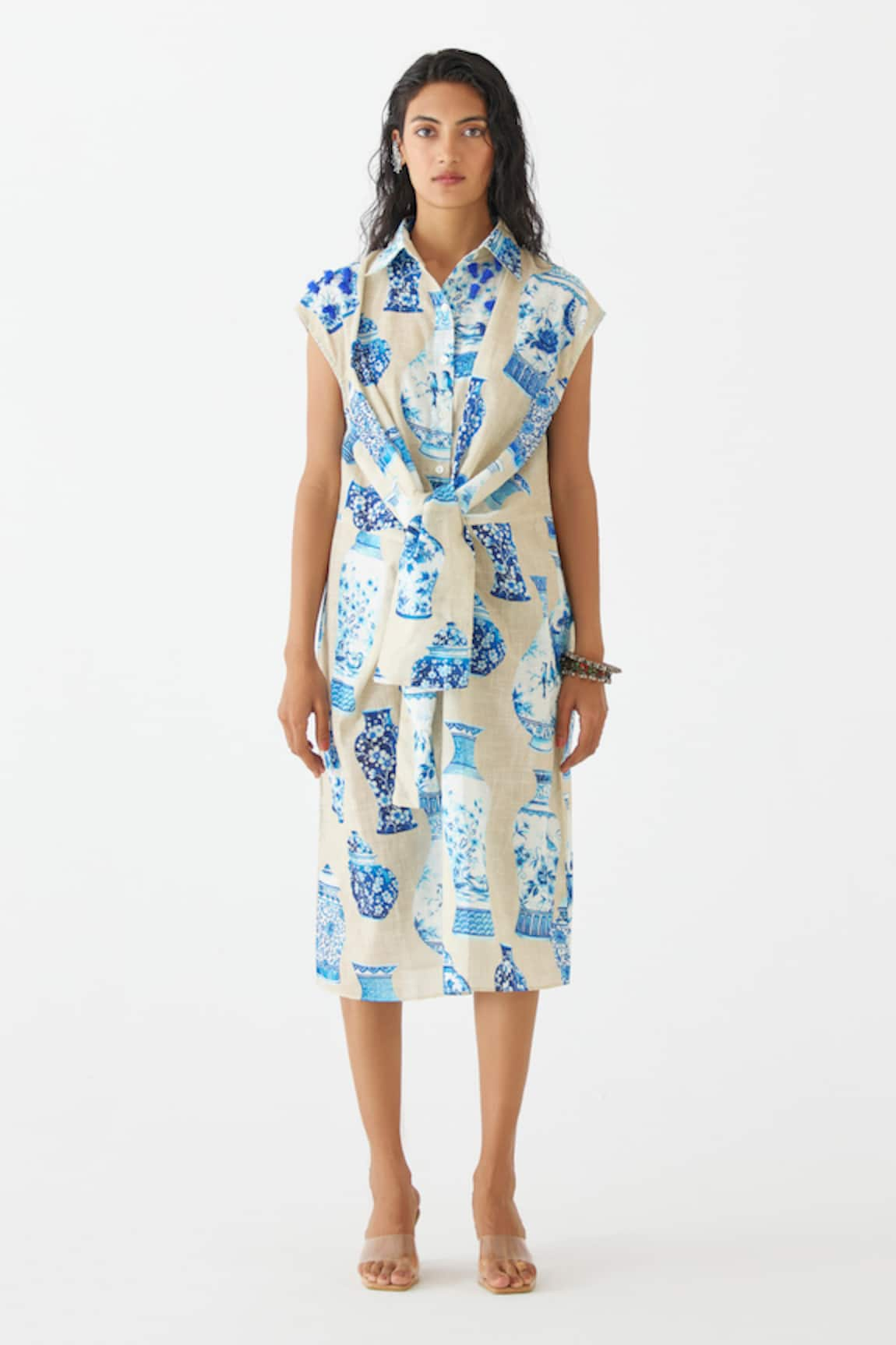 Studio Rigu Porcelain China Print Dress