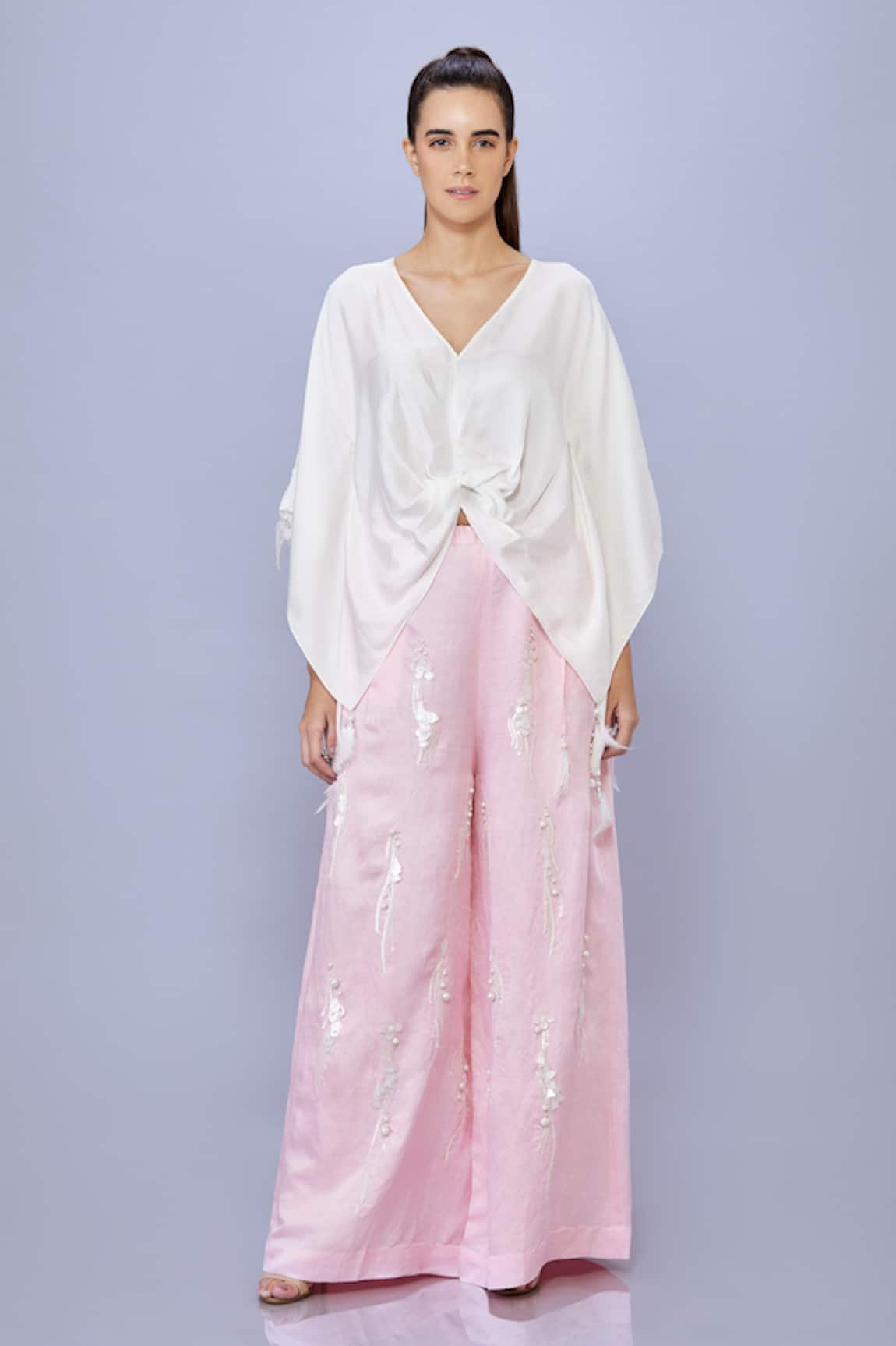 Dilnaz Hand Embroidered Straight Trouser 