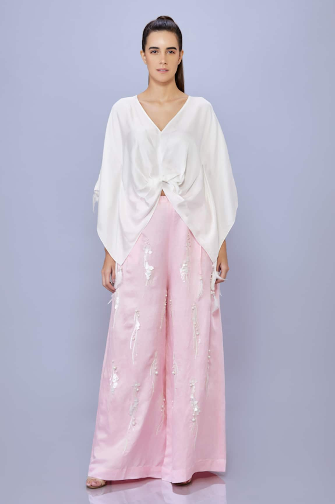 DILNAZ Pearl Tasselled Short Kaftan