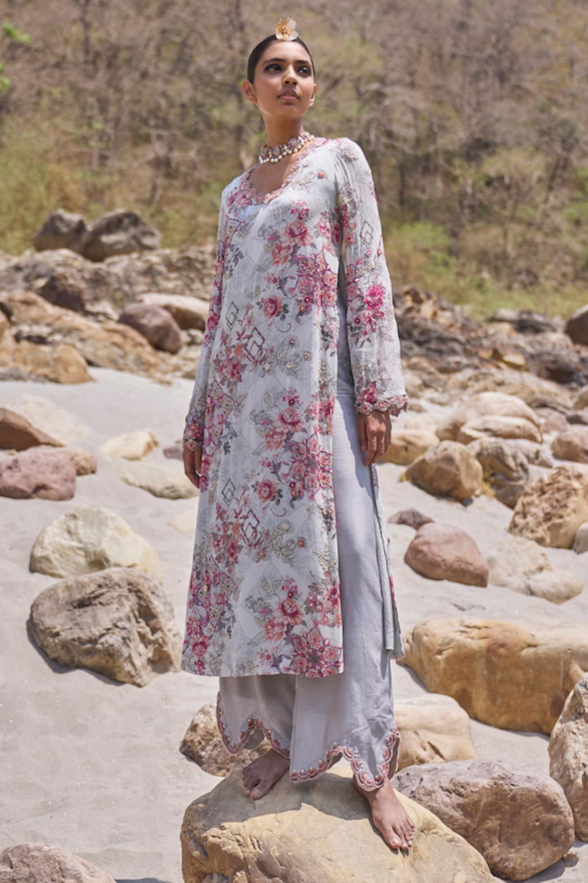 Ridhima Bhasin Zora Floral Print Kurta & Pant Set