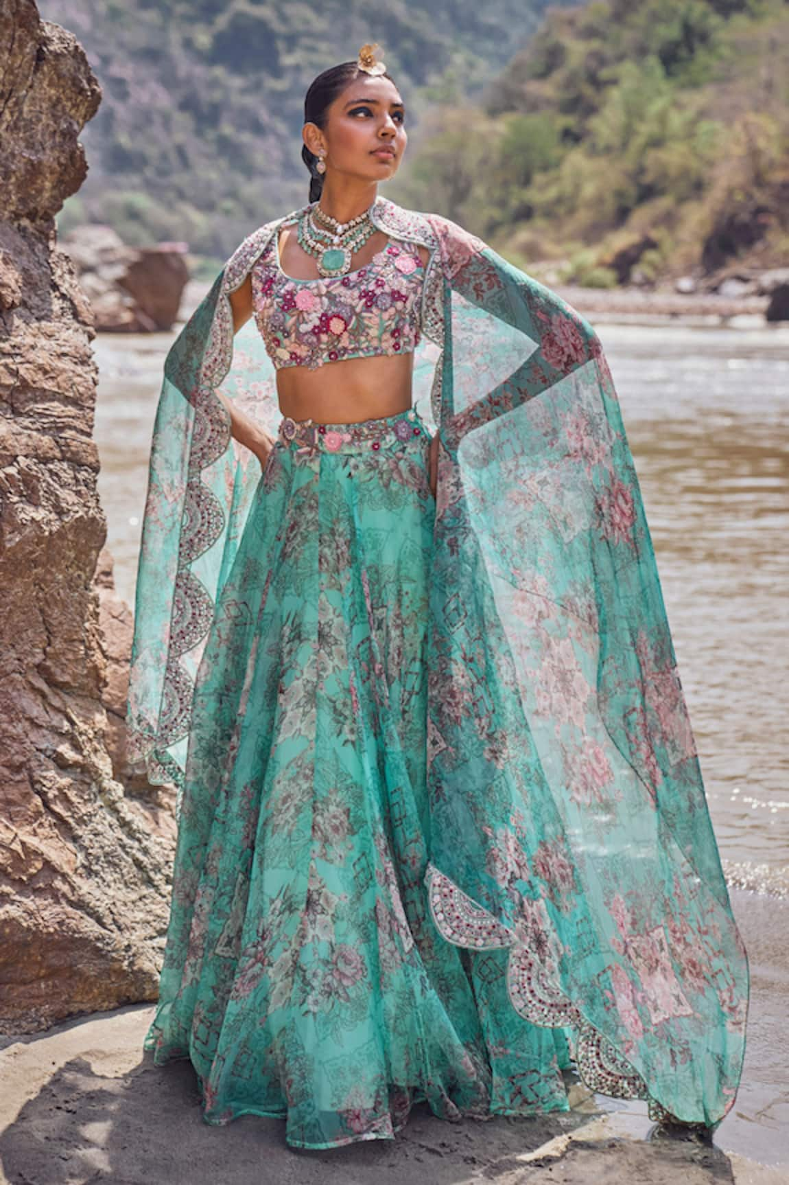 Ridhima Bhasin Mahrosh Floral Print Lehenga Set