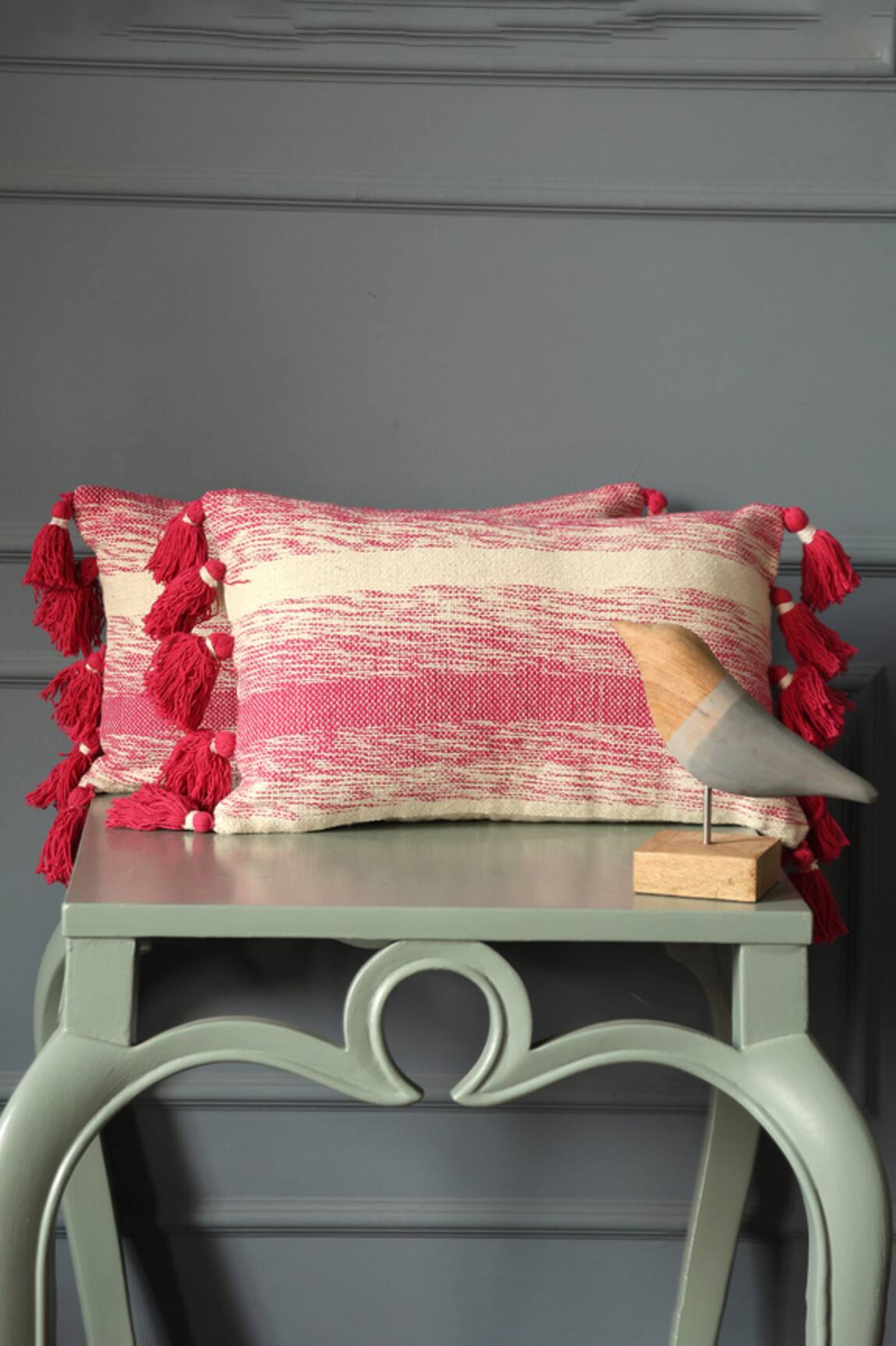 Amoliconcepts Cotton Handwoven Cushion Cover 2 Pcs Set