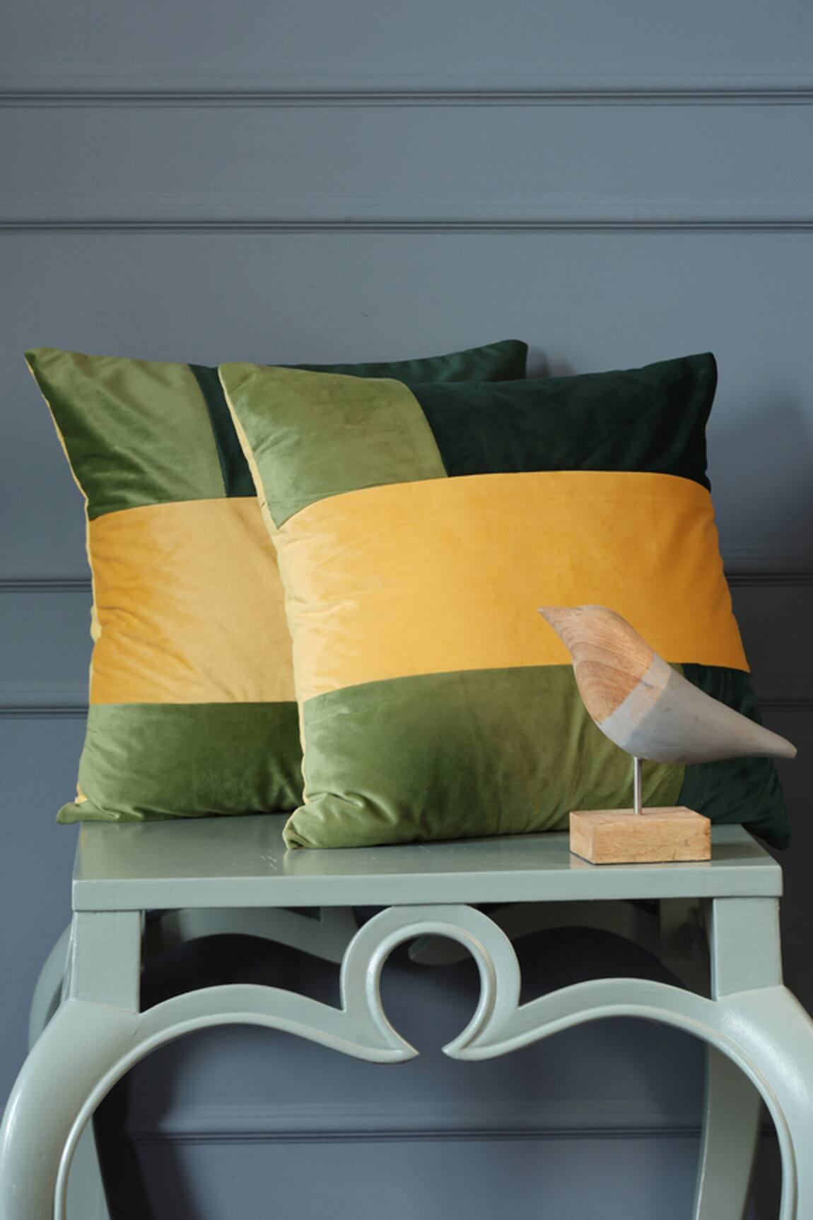 Amoliconcepts Colorblock Cushion Cover 2 Pcs Set